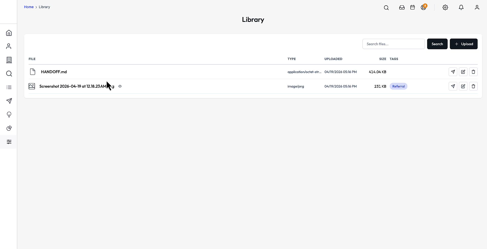 File library thumbnail