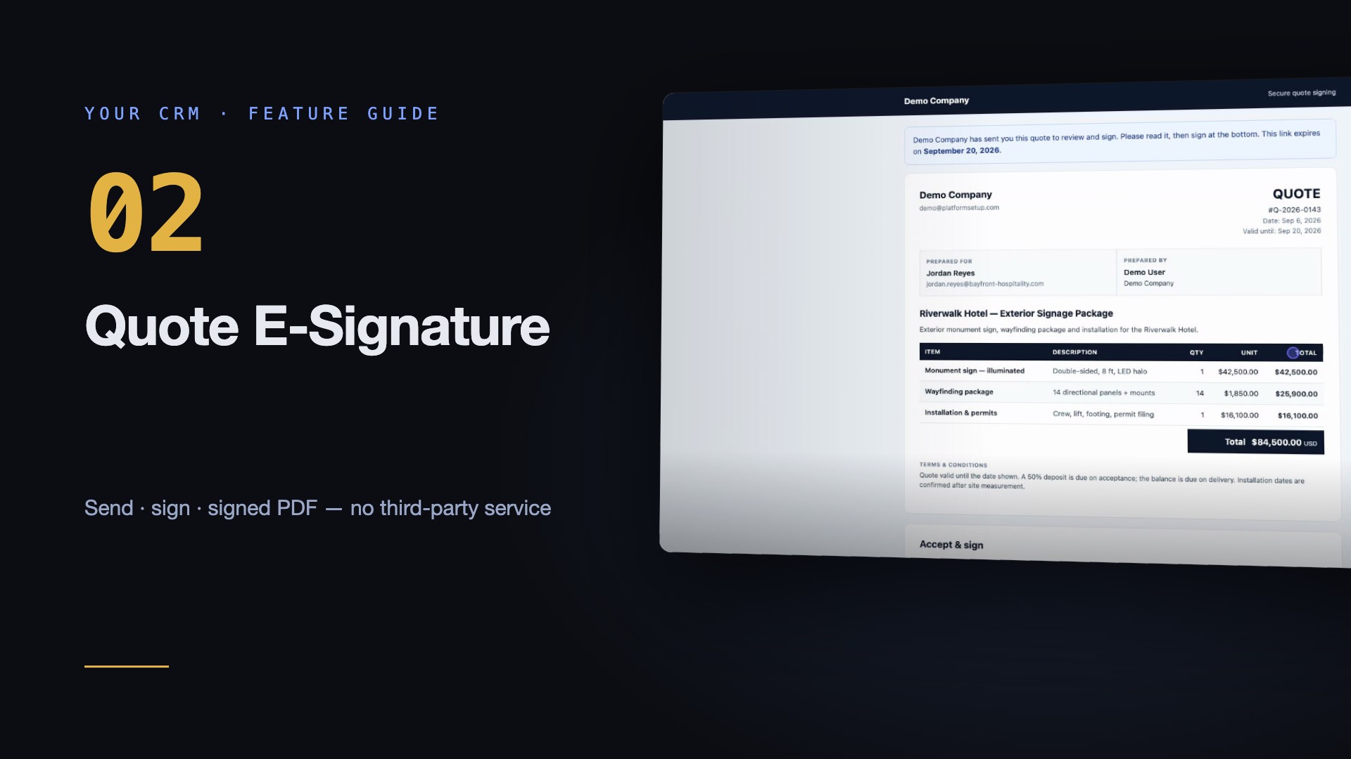 Quote e-signature thumbnail